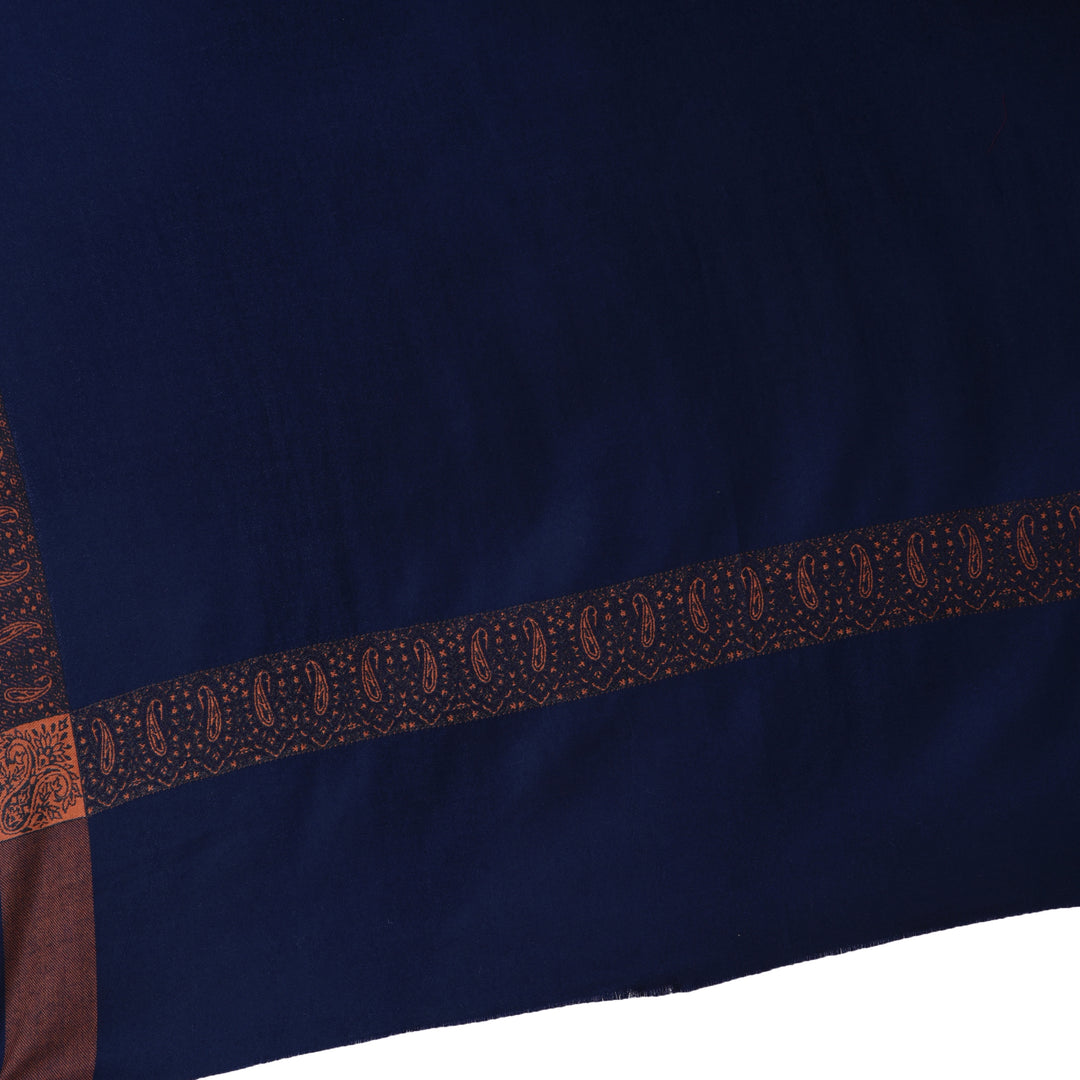 Men's Pure Wool Border Shawl