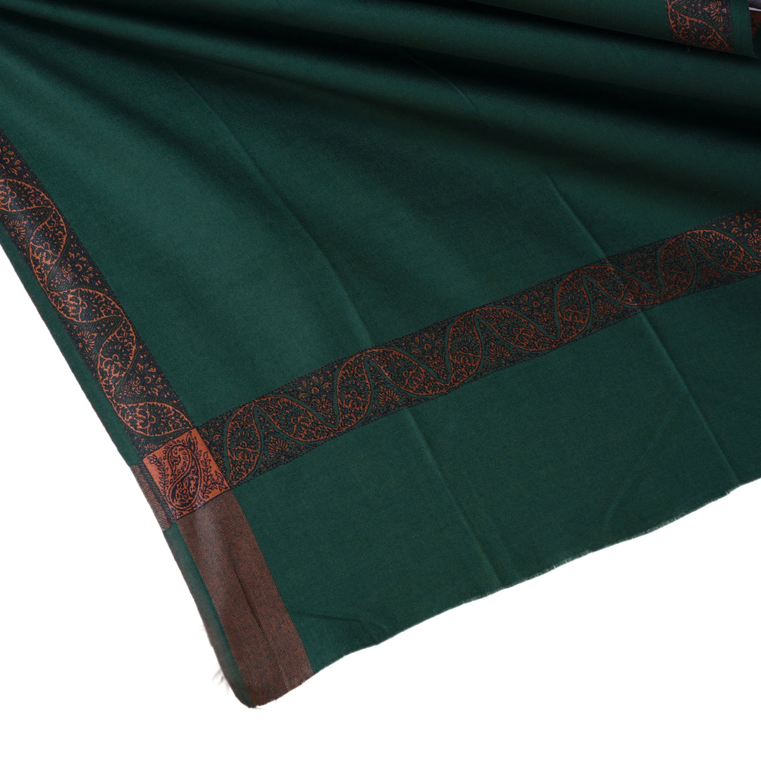 Men's Pure Wool Border Shawl