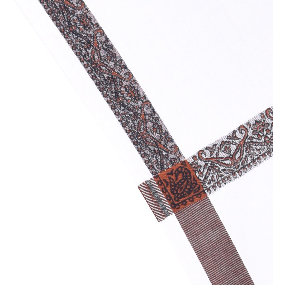 Men's Pure Wool Border Shawl