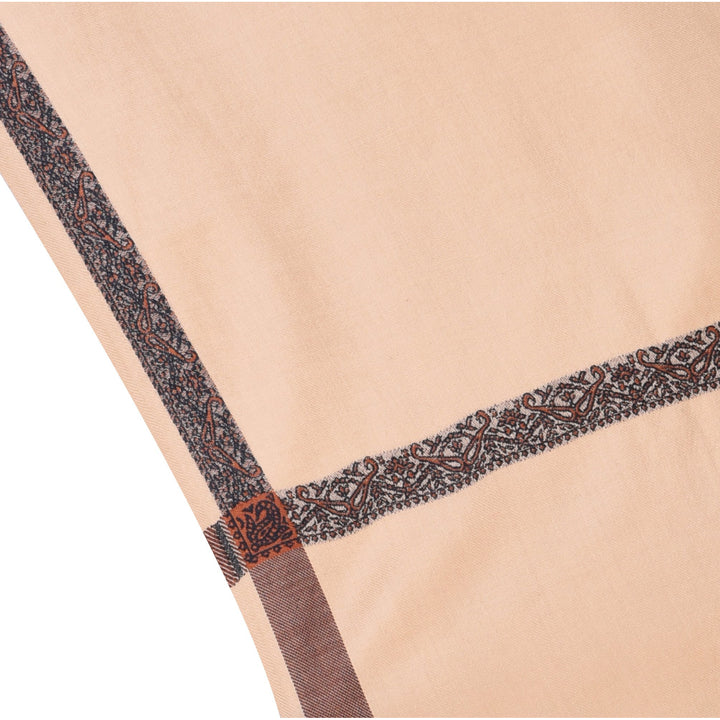 Men's Pure Wool Border Shawl