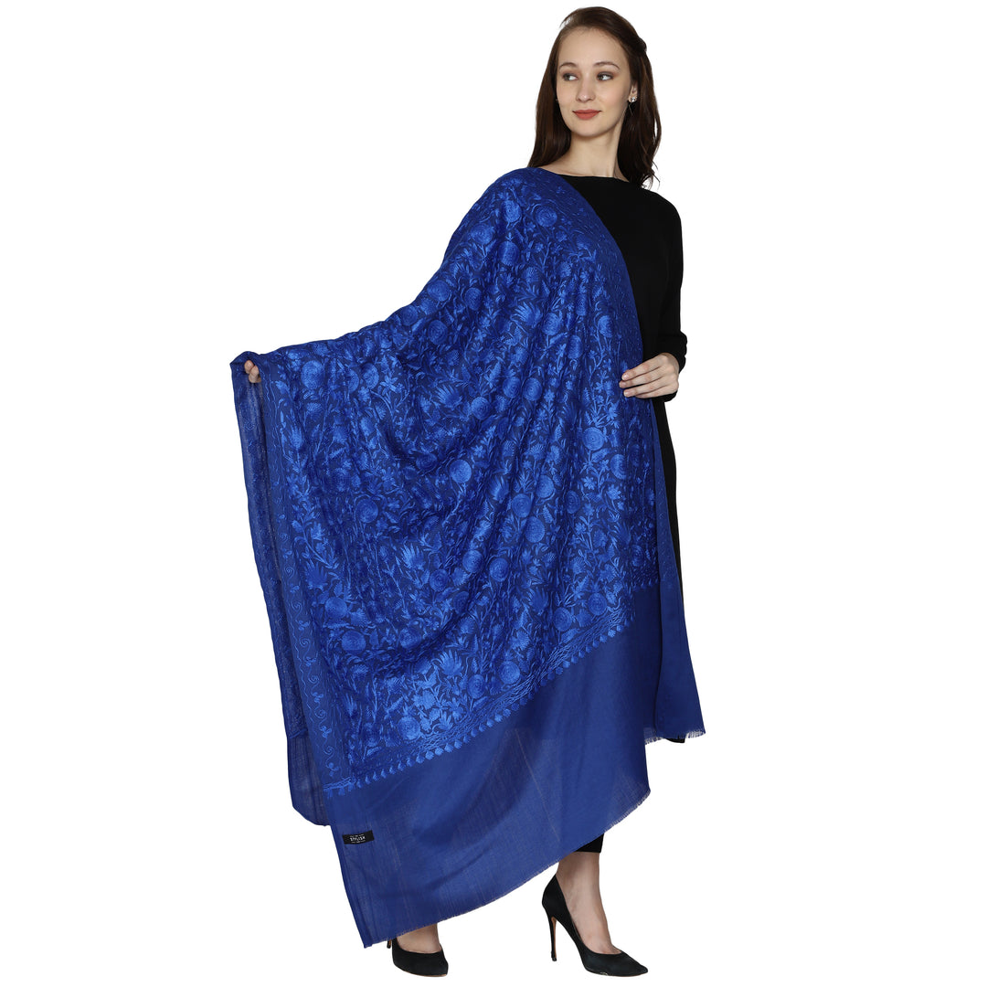 Women's Aari Embroidery Wool Shawl