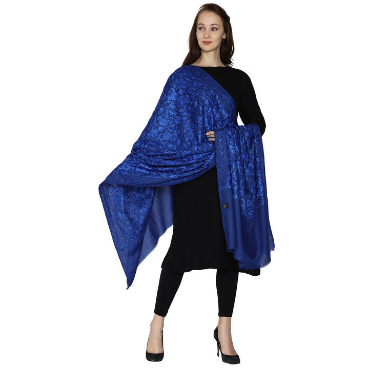 Women's Aari Embroidery Wool Shawl