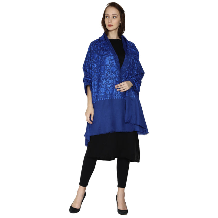 Women's Aari Embroidery Wool Shawl