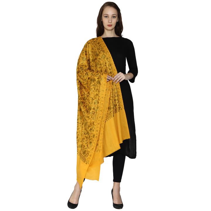 Women's Aari Embroidery Wool Shawl