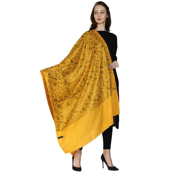 Women's Aari Embroidery Wool Shawl