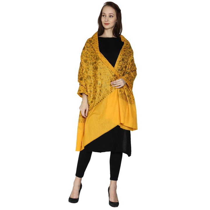 Women's Aari Embroidery Wool Shawl