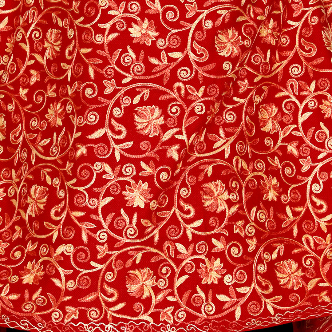 Women's Aari Embroidered Wool Stole