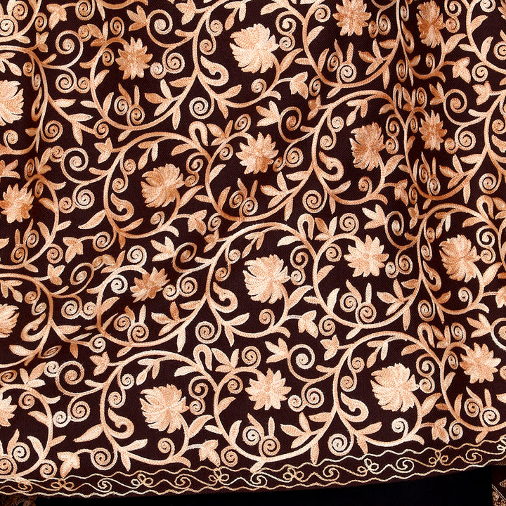 Women's Aari Embroidered Wool Stole