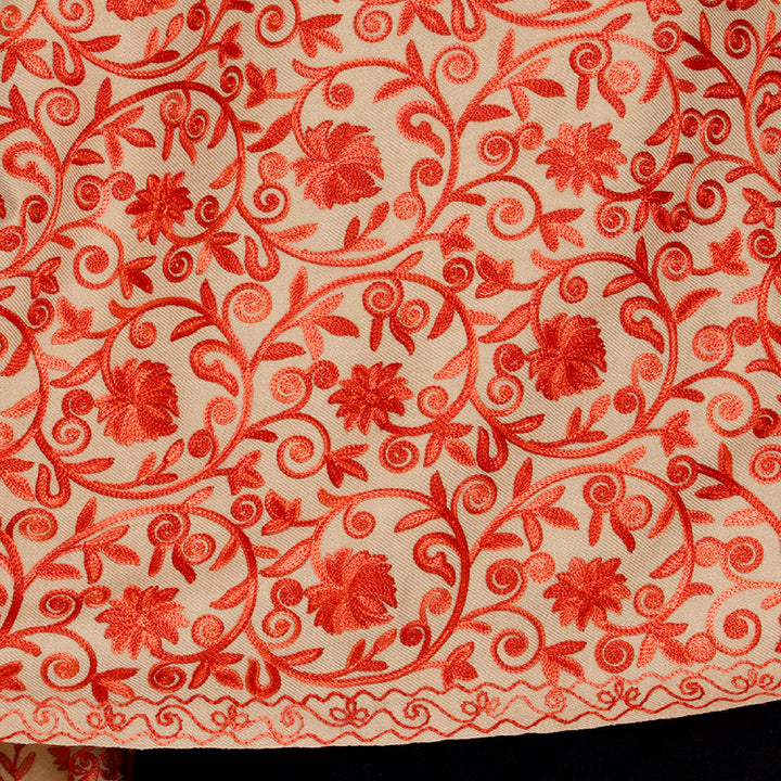 Women's Aari Embroidered Wool Stole