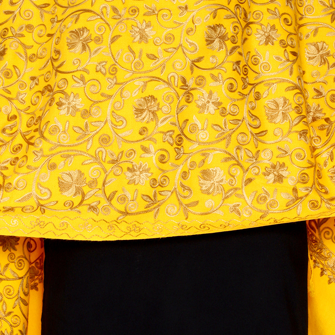 Women's Aari Embroidered Wool Stole