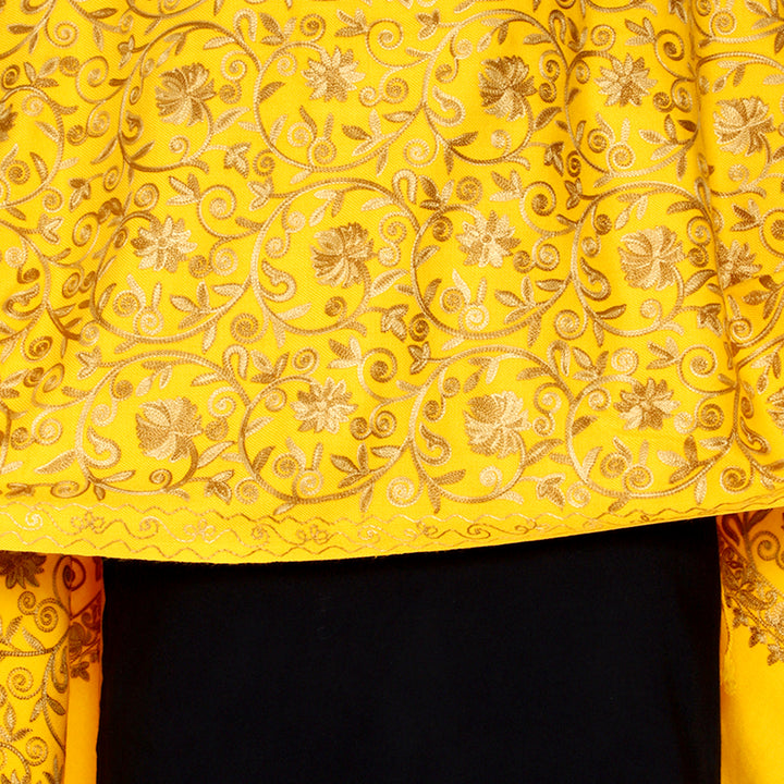 Women's Aari Embroidered Wool Stole