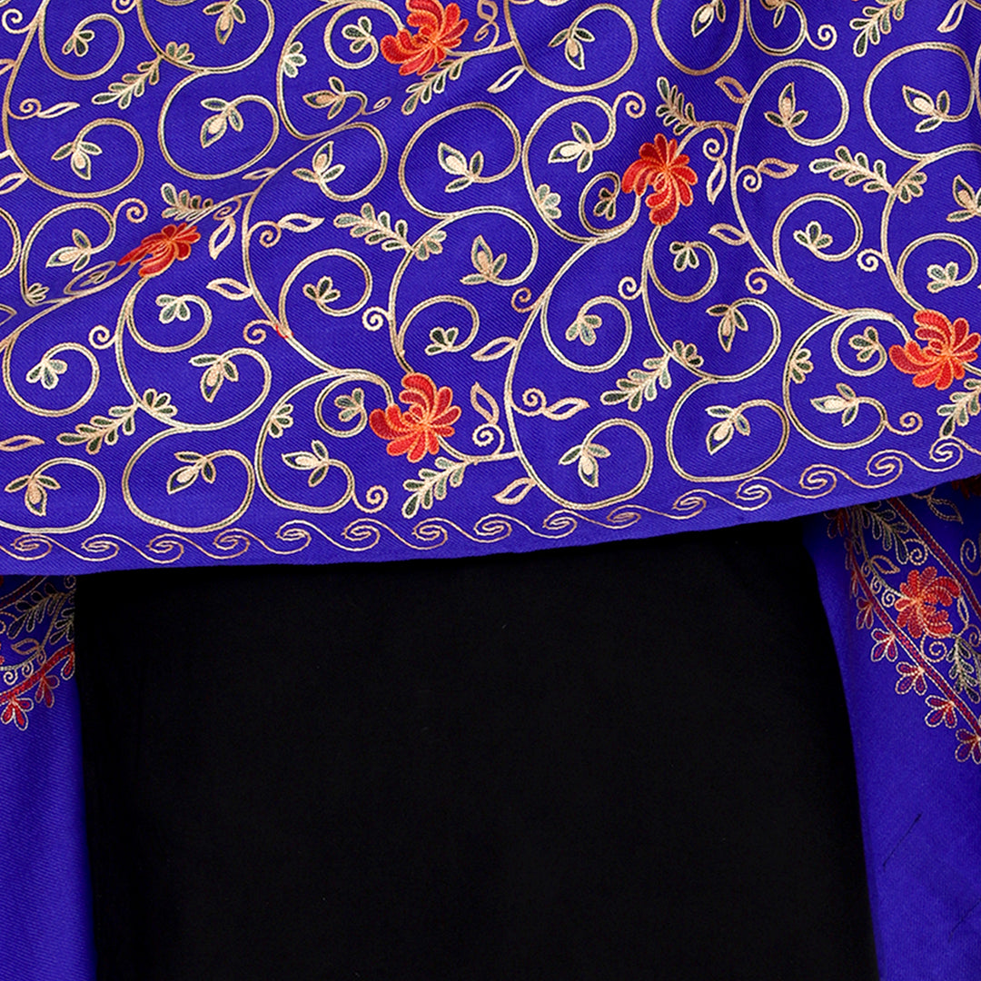 Women's Aari Embroidered Wool Stole