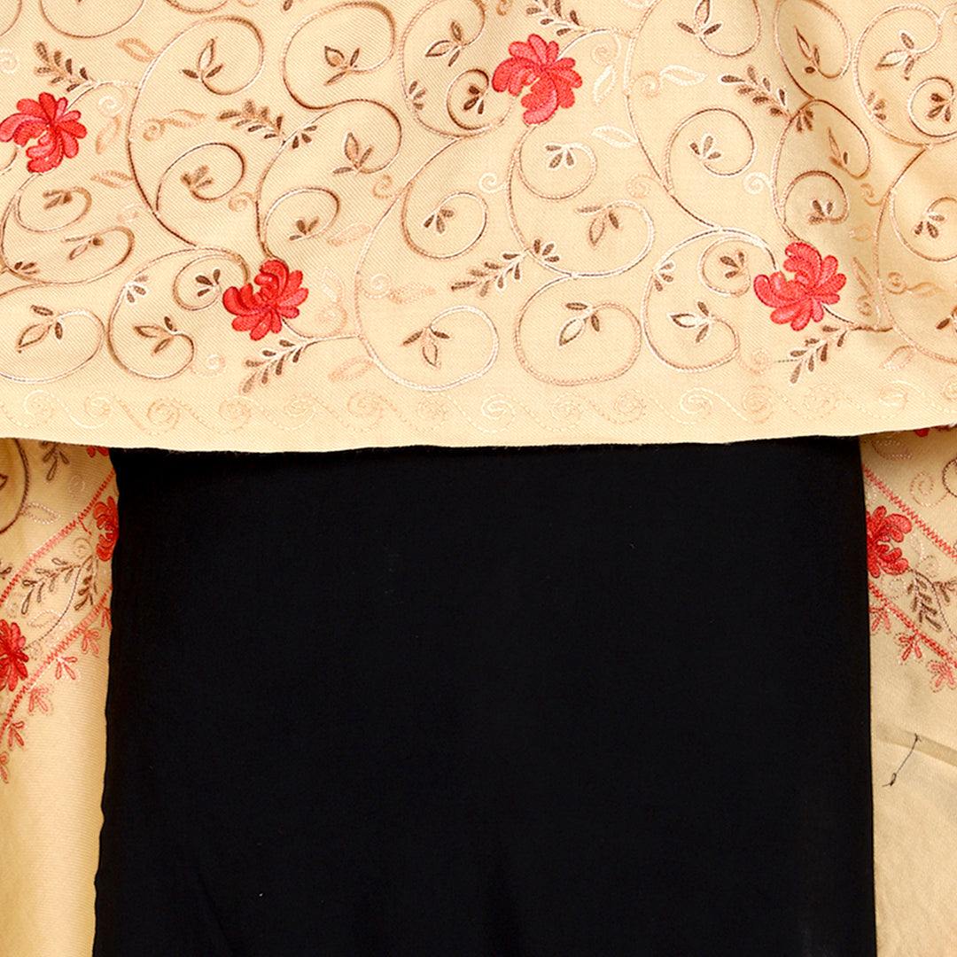 Women's Aari Embroidered Wool Stole