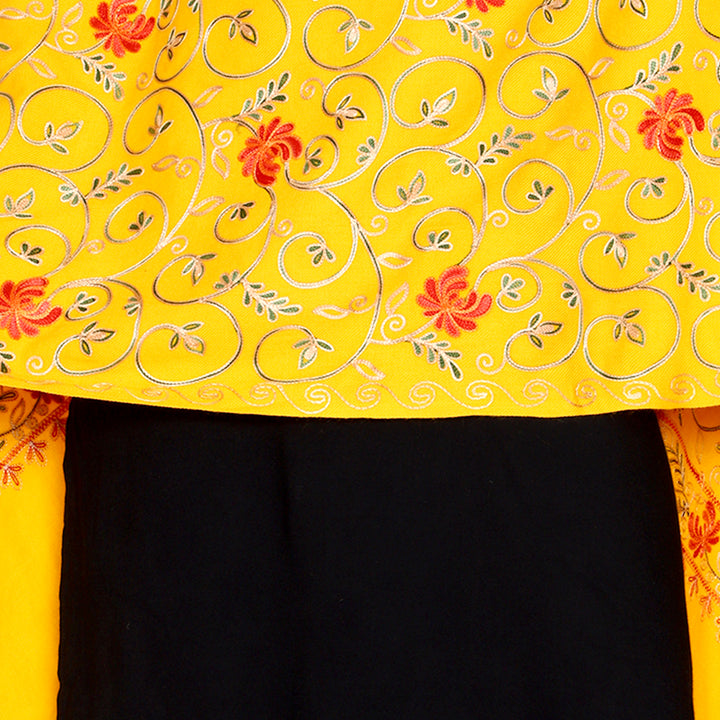 Women's Aari Embroidered Wool Stole