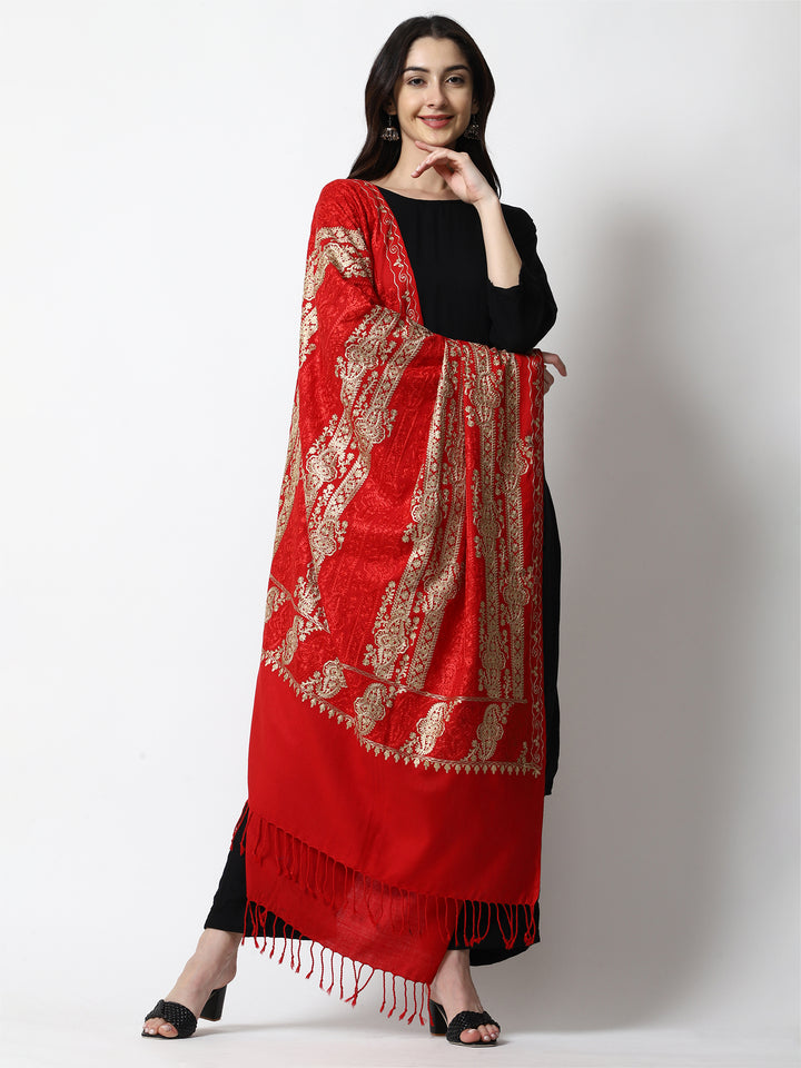 Women's Aari Embroidery Wool Shawl