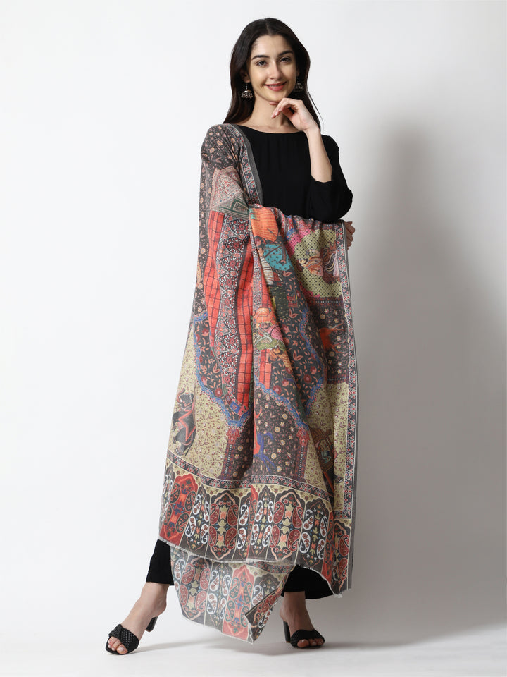 Women's Printed Wool Shawl