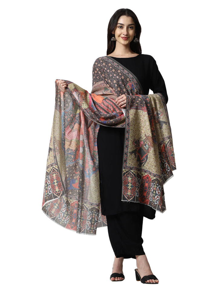 Women's Printed Wool Shawl