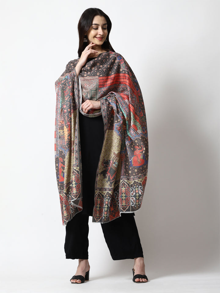 Women's Printed Wool Shawl