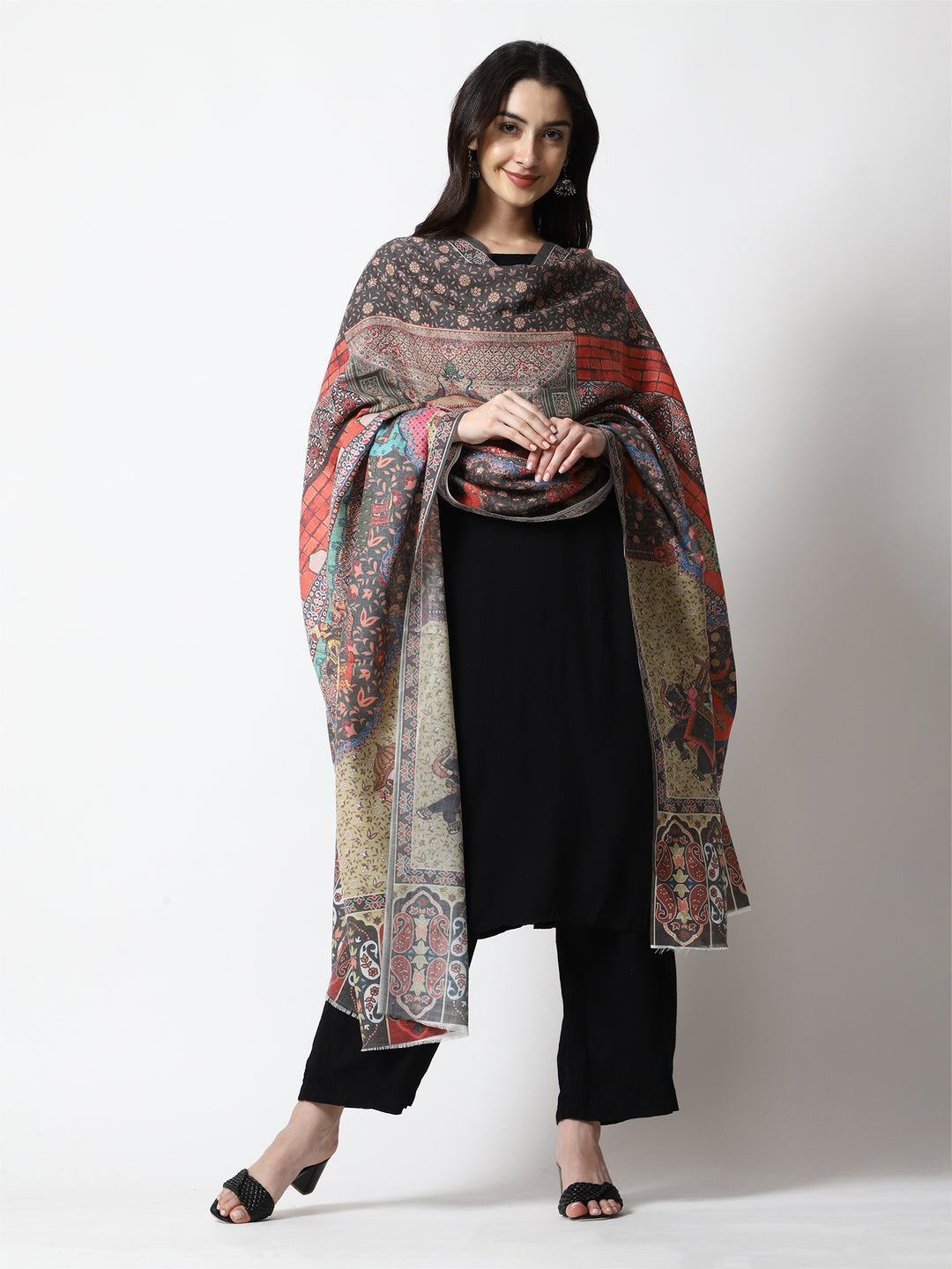Women's Printed Wool Shawl