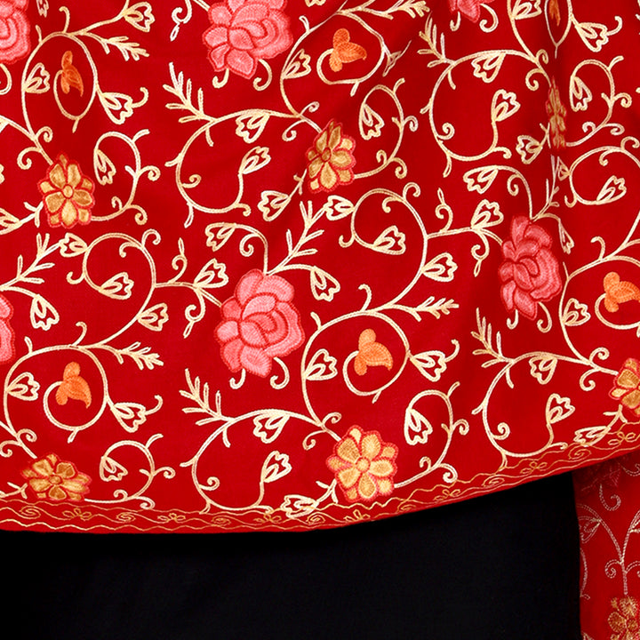 Women's Aari Embroidered Wool Stole