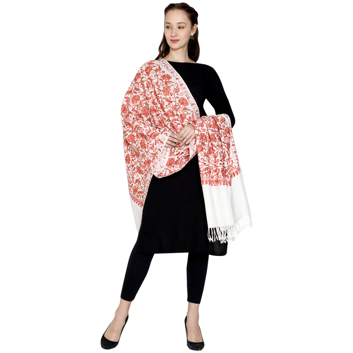 Women's Aari Embroidery Wool Stole