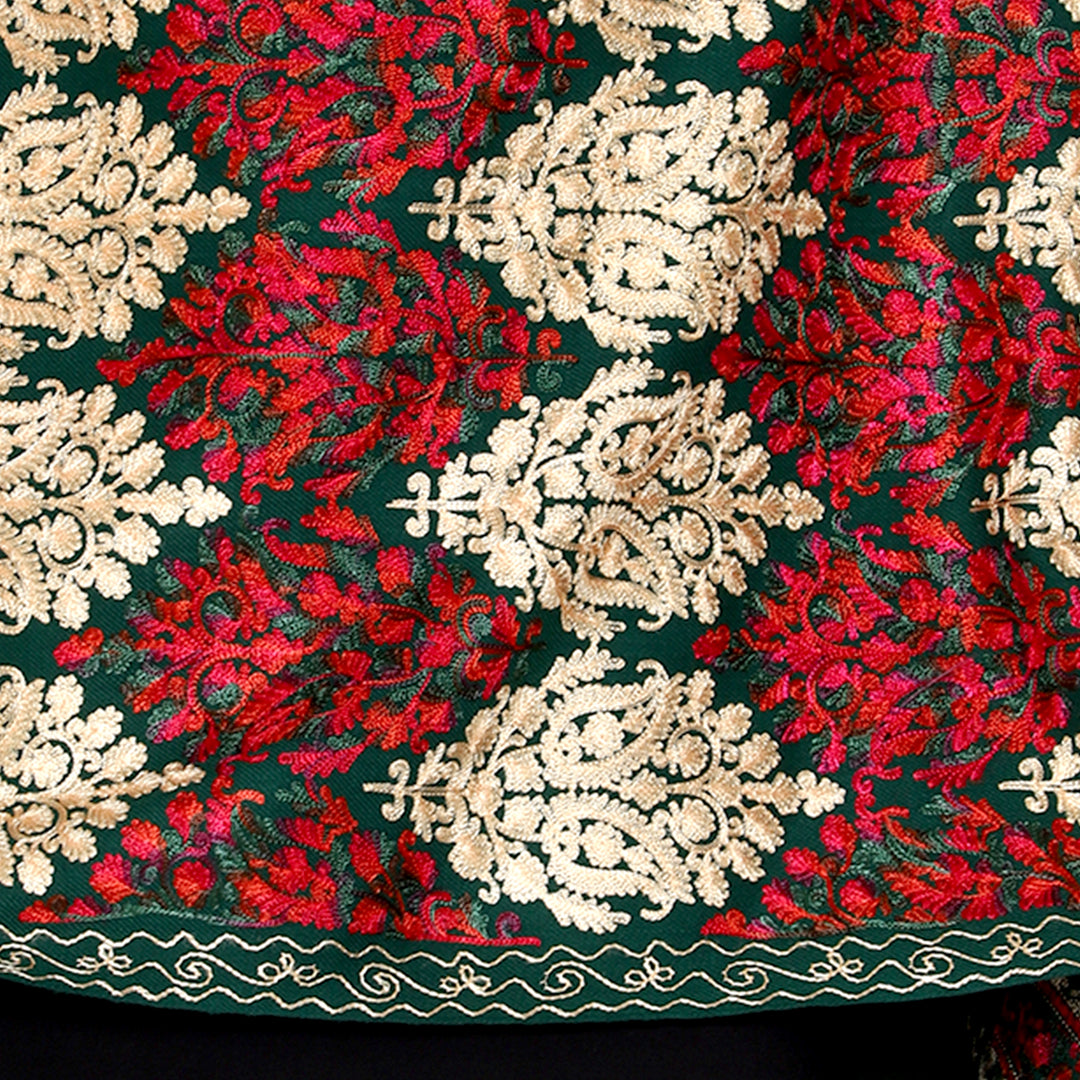 Women's Aari Embroidered Wool Stole