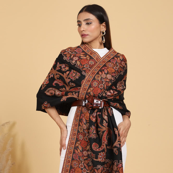 Women's Jamawar Wool Shawl