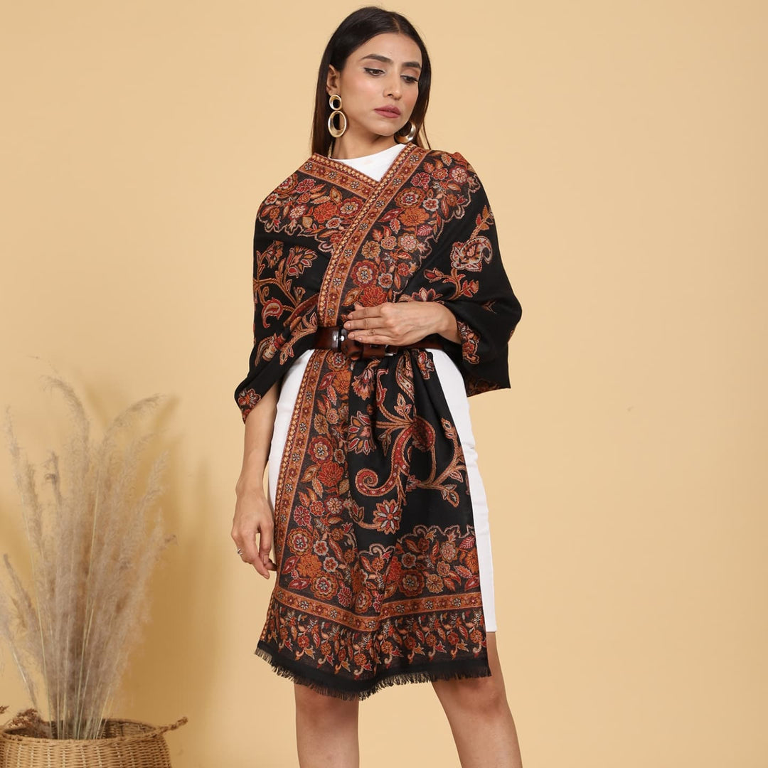 Women's Jamawar Wool Shawl
