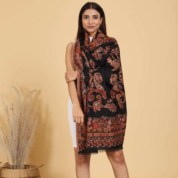 Women's Jamawar Wool Shawl