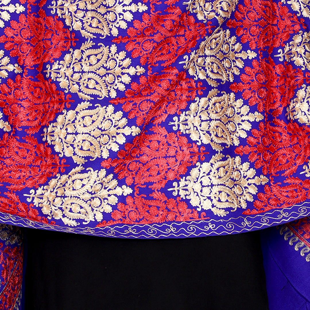 Women's Aari Embroidered Wool Stole