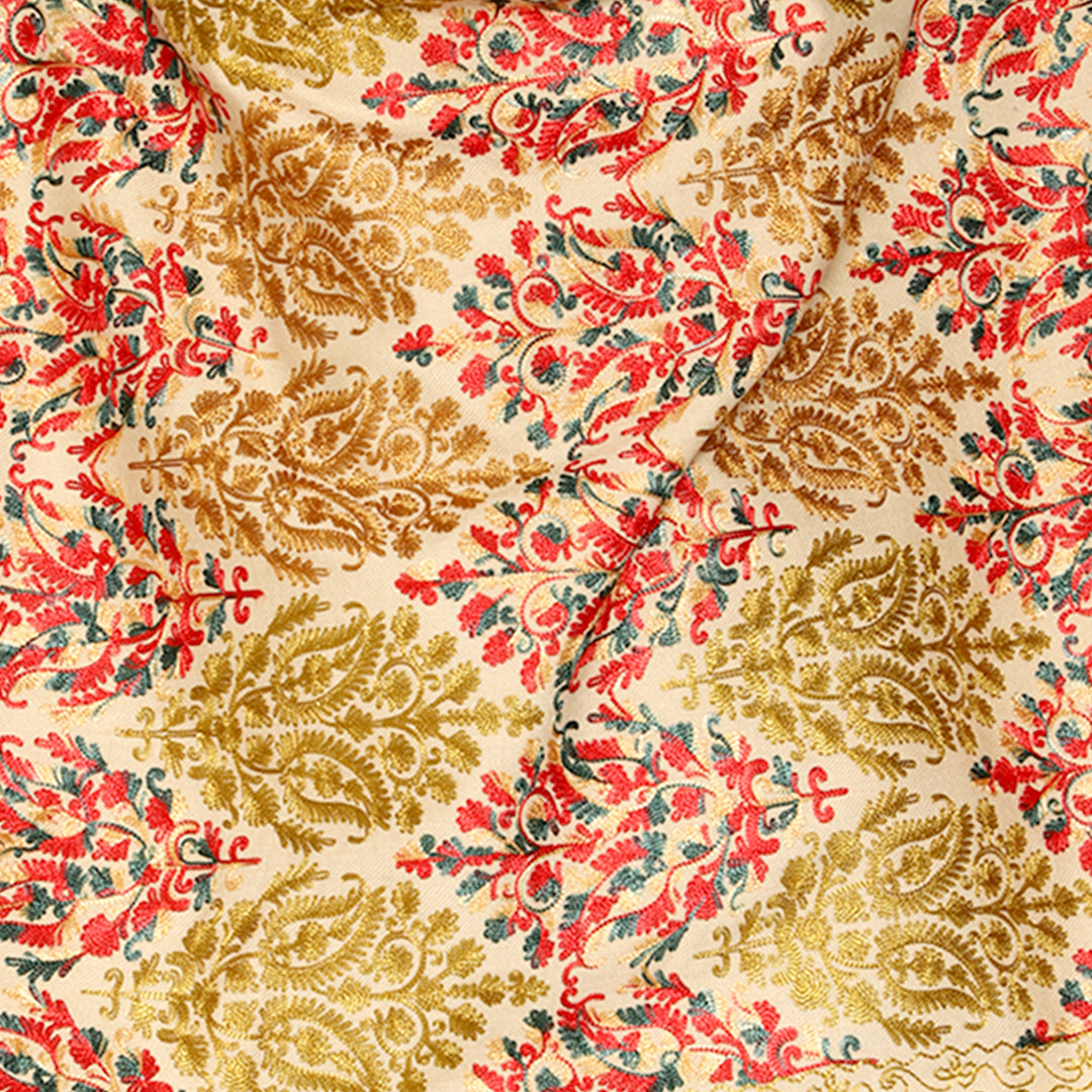 Women's Aari Embroidered Wool Stole