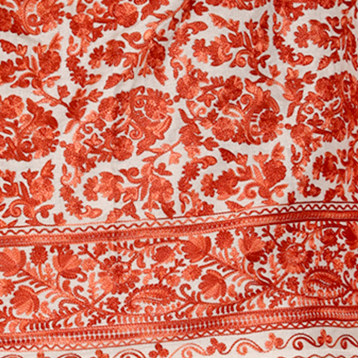 Women's Aari Embroidery Wool Stole