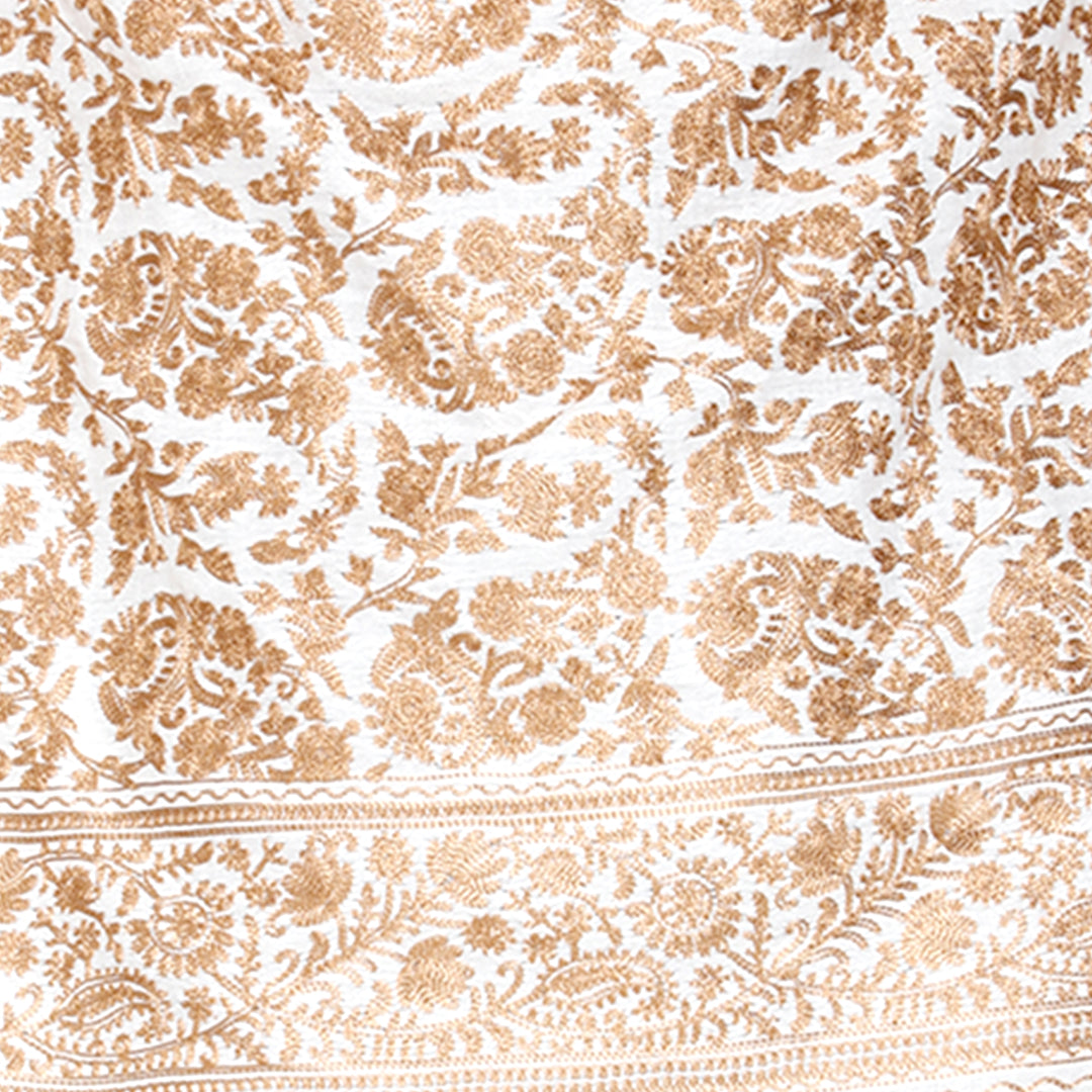 Women's Aari Embroidery Wool Stole