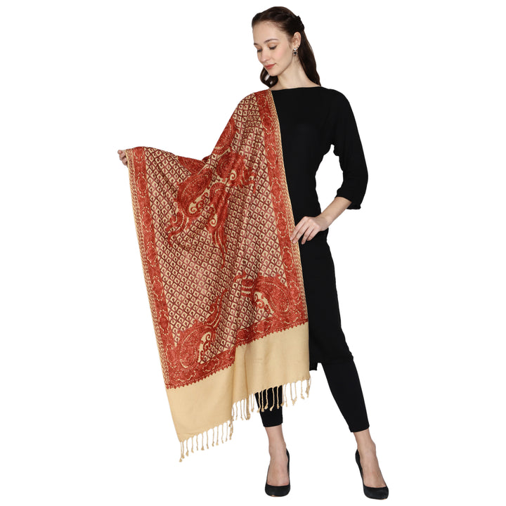 Women's Aari Embroidered Wool Stole