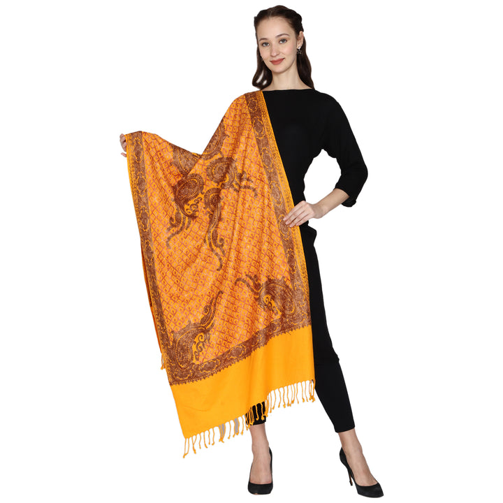 Women's Aari Embroidered Wool Stole