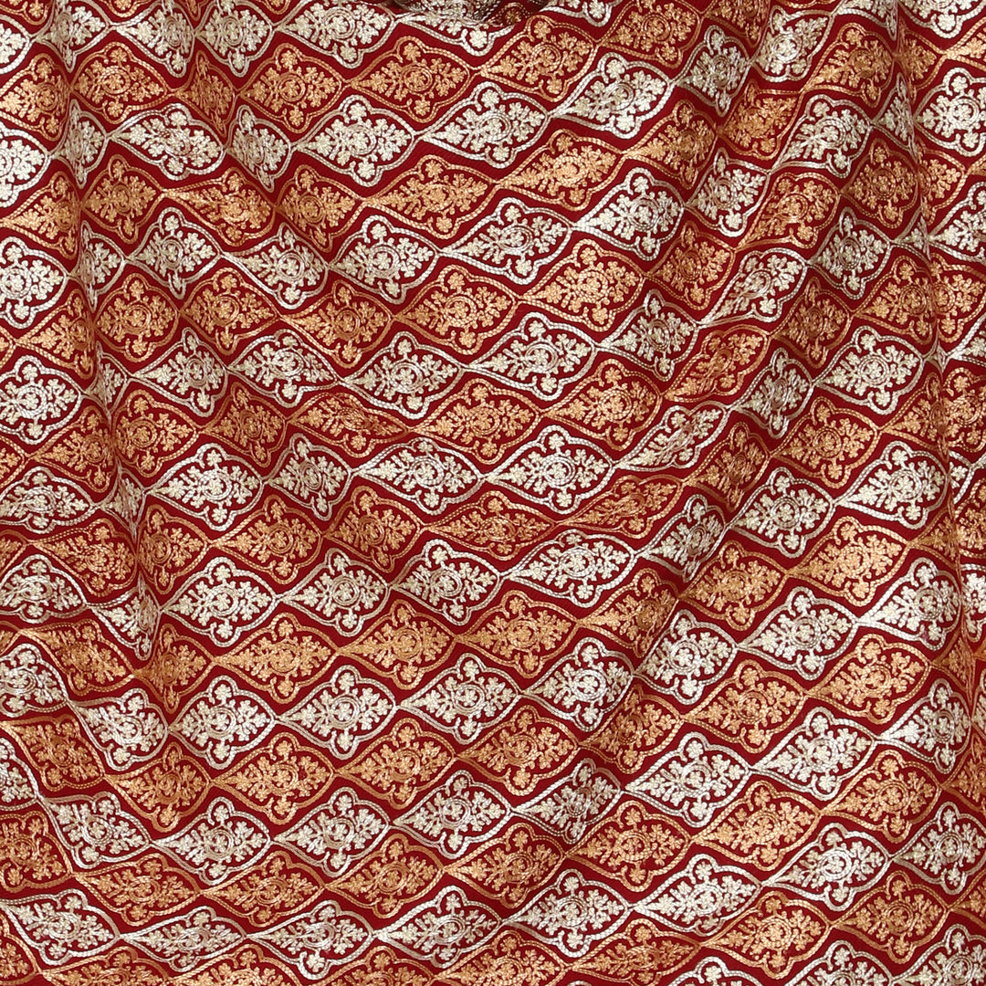 Women's Aari Embroidered Wool Stole