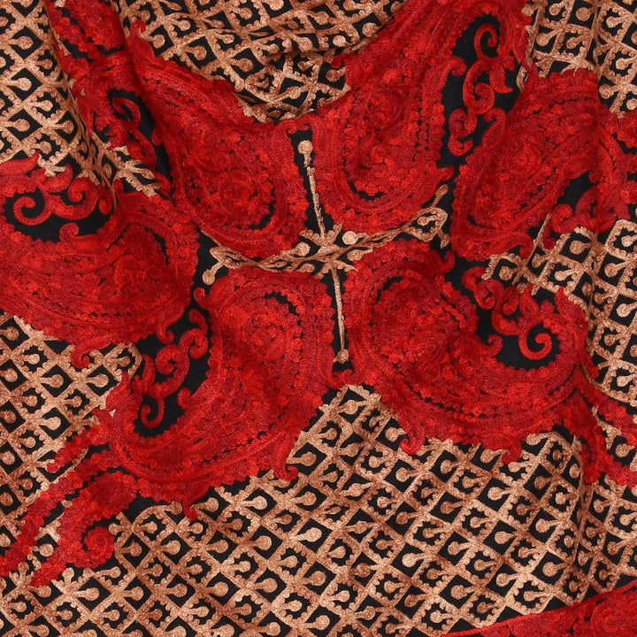 Women's Aari Embroidered Wool Stole