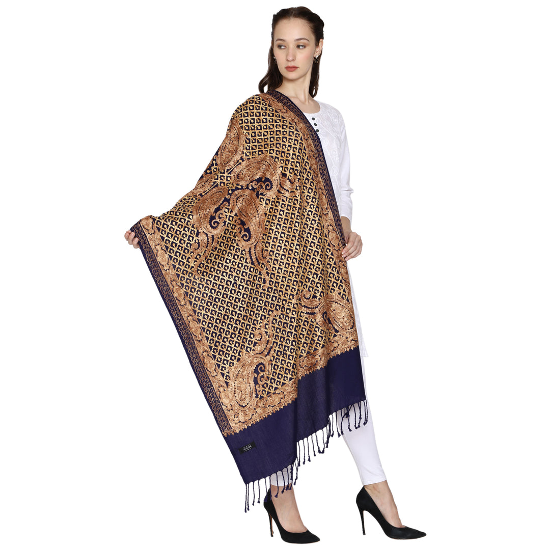 Women's Aari Embroidered Wool Stole