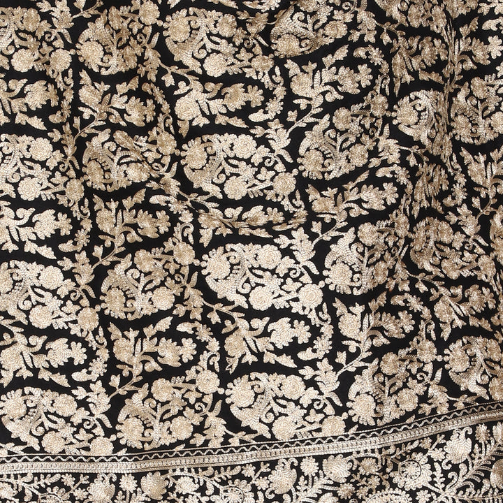 Women's Aari Embroidery Wool Stole