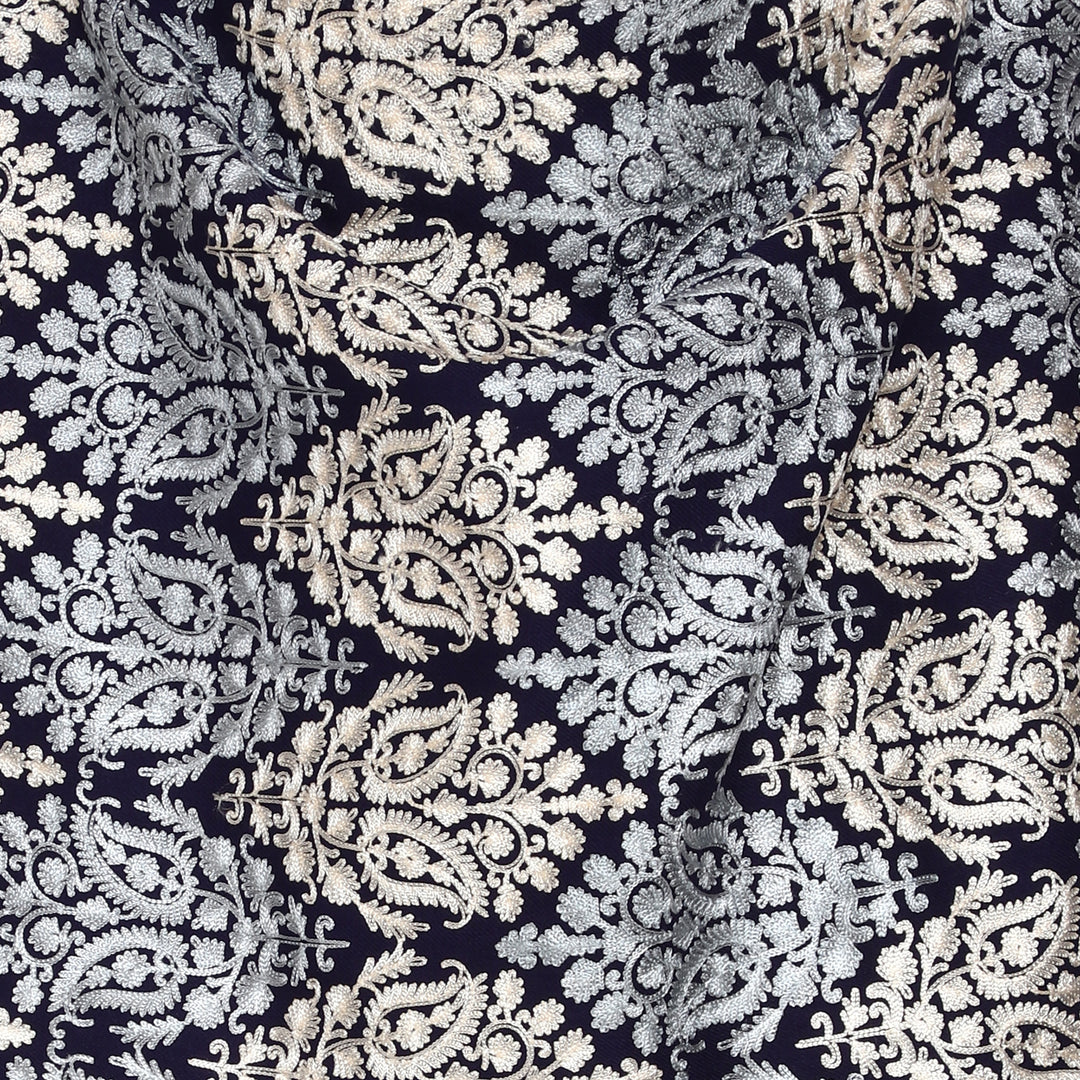 Women's Aari Embroidered Wool Stole