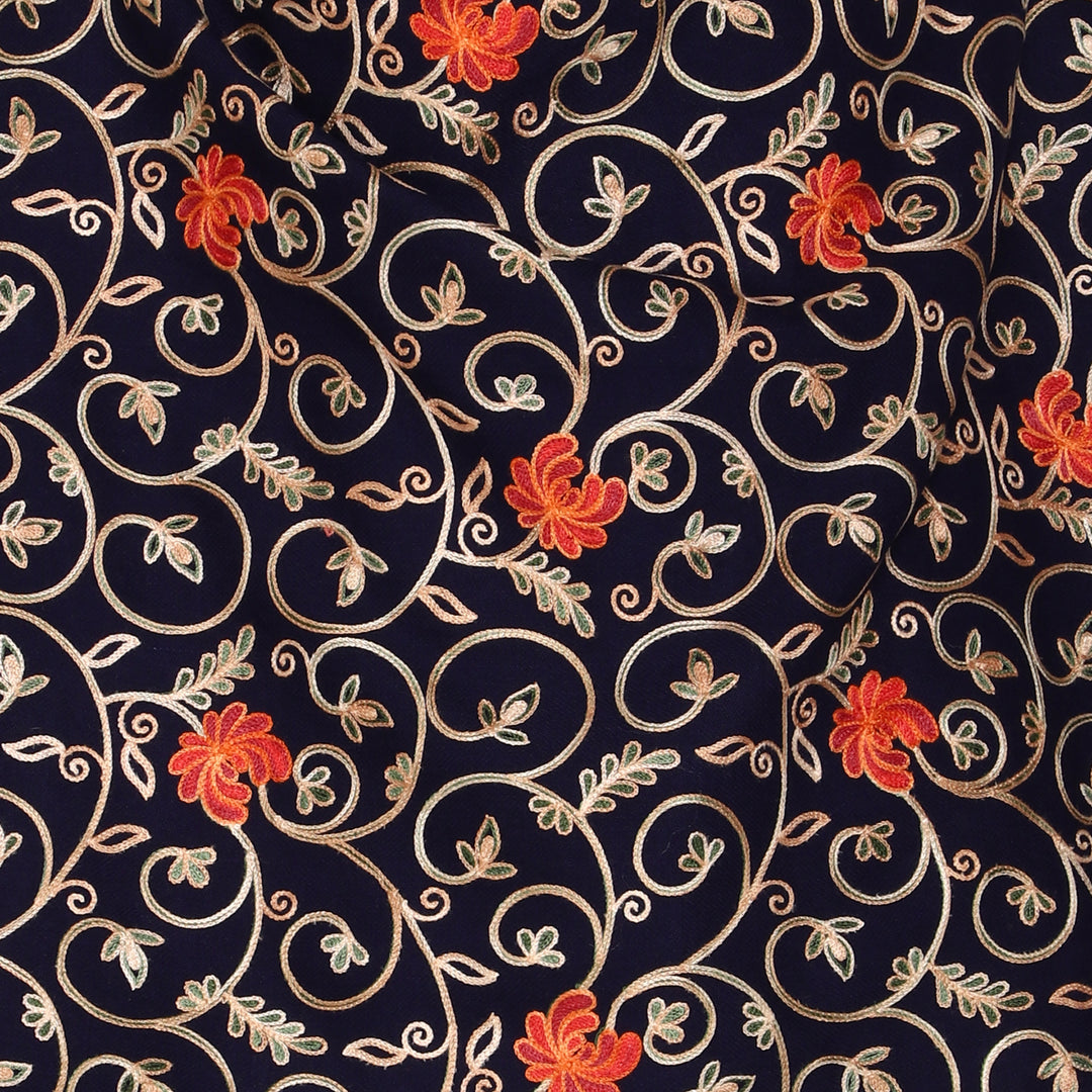 Women's Aari Embroidered Wool Stole