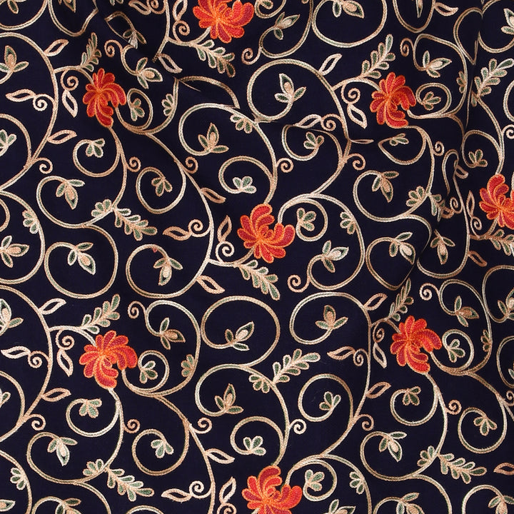 Women's Aari Embroidered Wool Stole