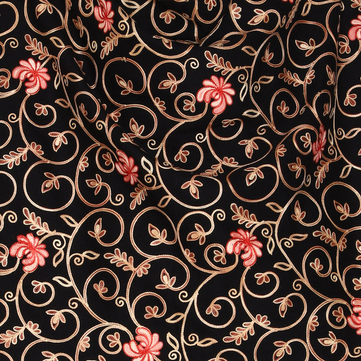 Women's Aari Embroidered Wool Stole