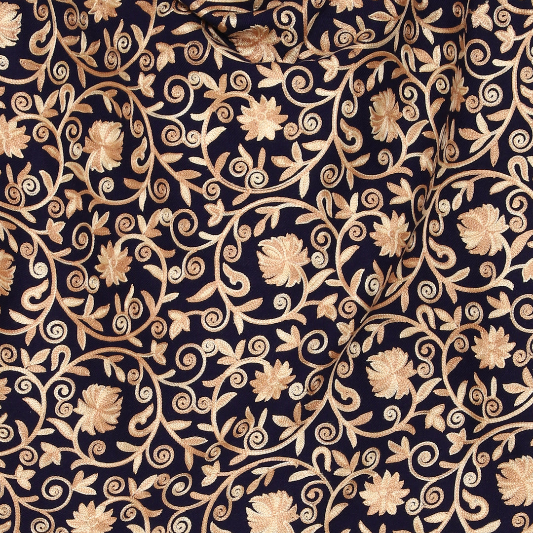 Women's Aari Embroidered Wool Stole