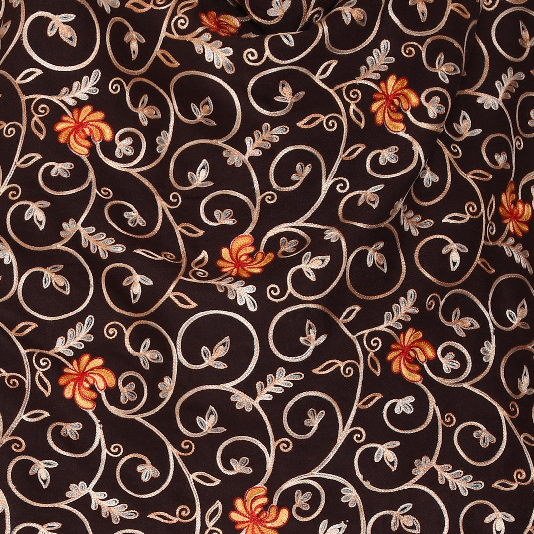 Women's Aari Embroidered Wool Stole