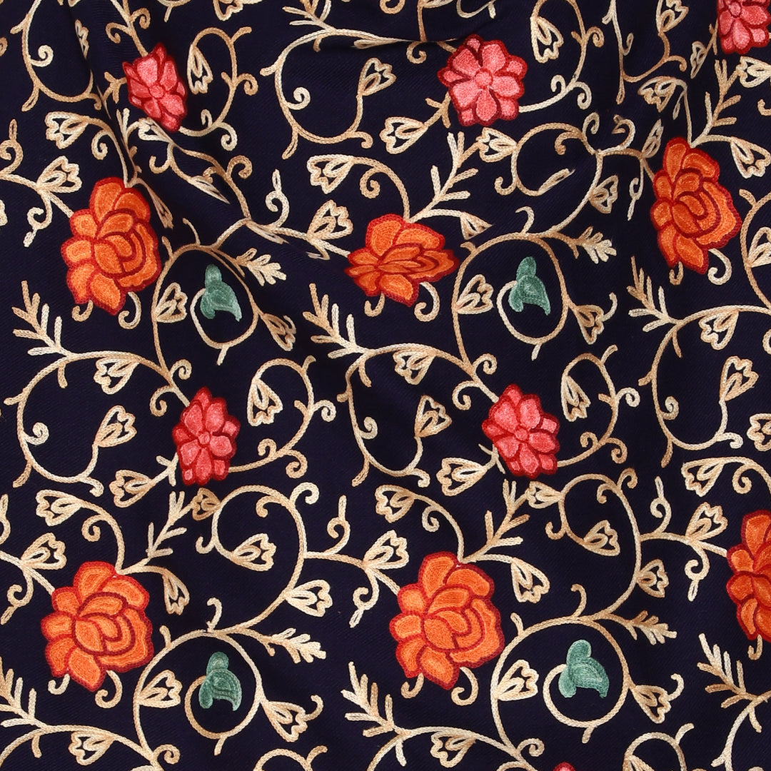 Women's Aari Embroidered Wool Stole