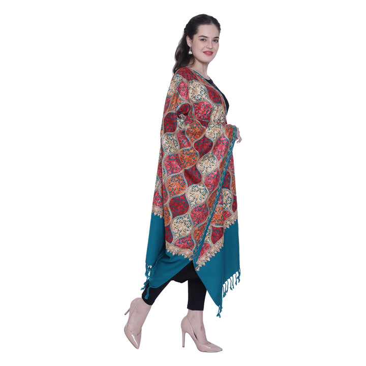 Women's Aari Embroidered Wool Stole