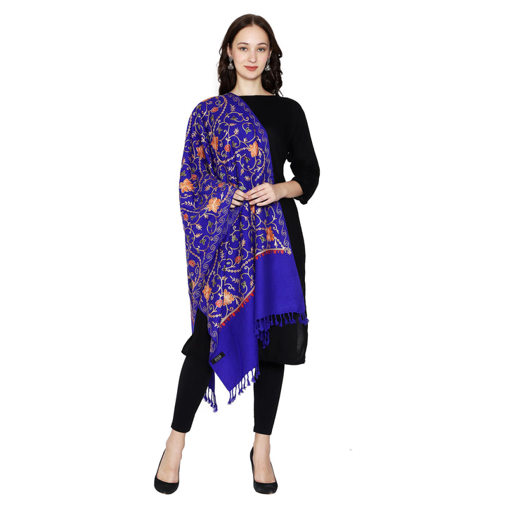 Women's Aari Embroidered Wool Stole