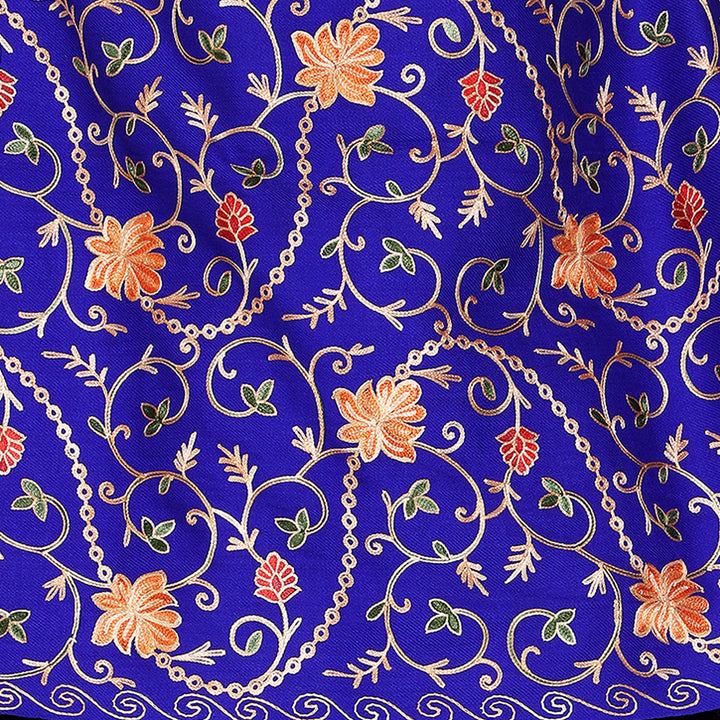 Women's Aari Embroidered Wool Stole