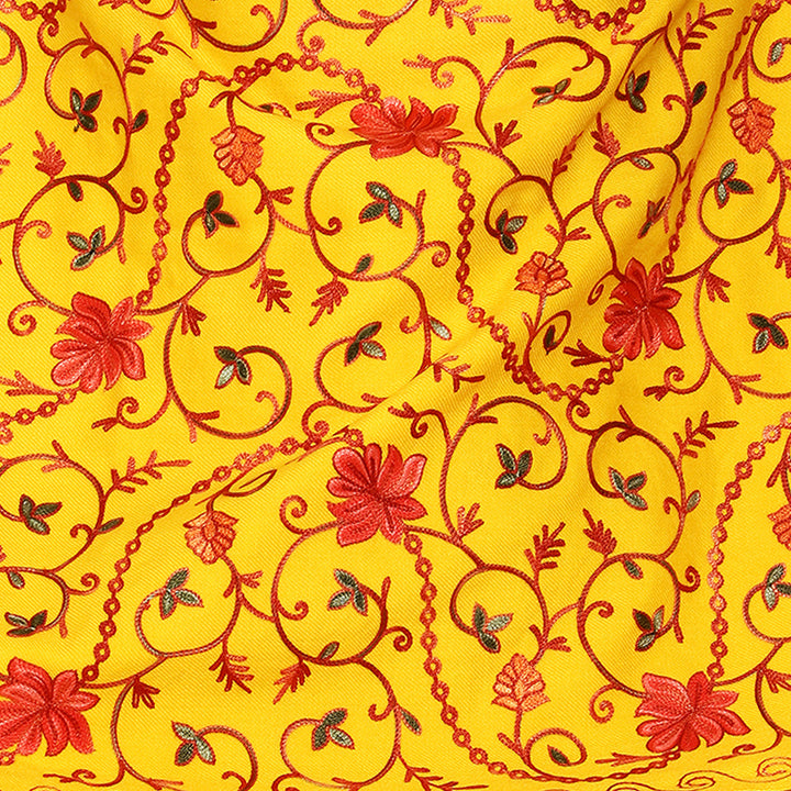 Women's Aari Embroidered Wool Stole